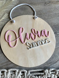 Hanging Layered Name Sign