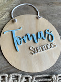 Hanging Layered Name Sign