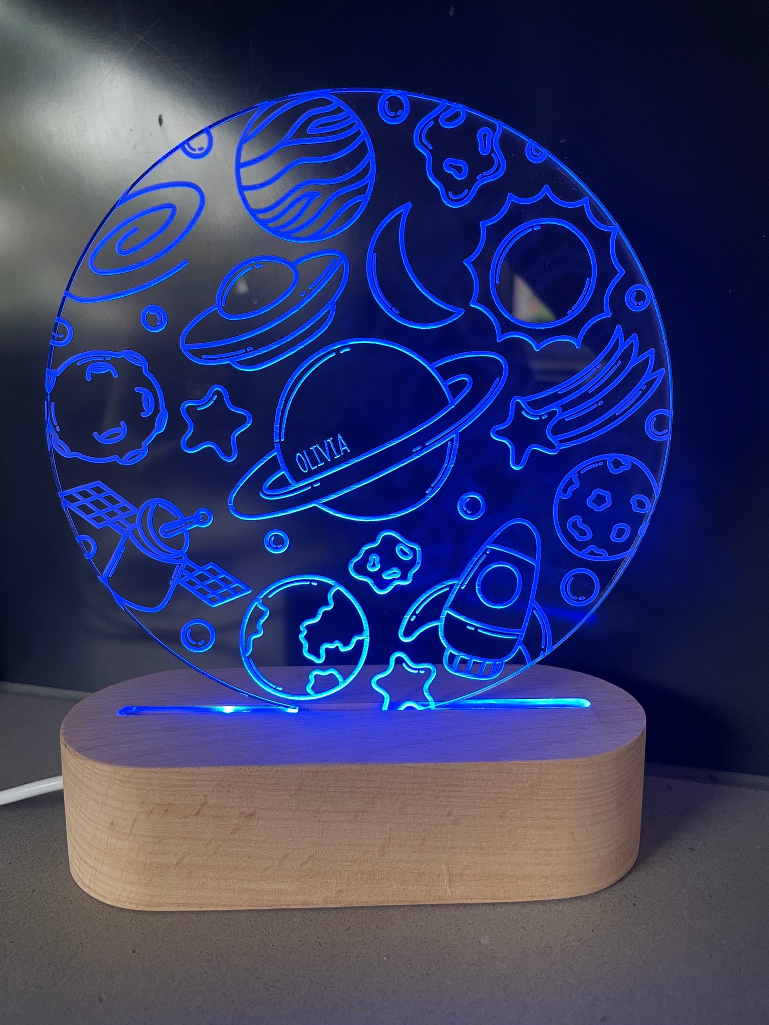 Space themed store night light