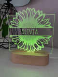 Sunflower with Name | Night Light