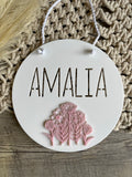 Hanging name sign | Flowers