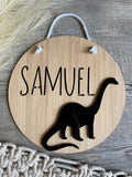 Hanging name sign | Dinosaur