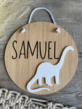 Hanging name sign | Dinosaur