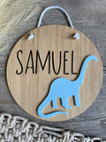 Hanging name sign | Dinosaur