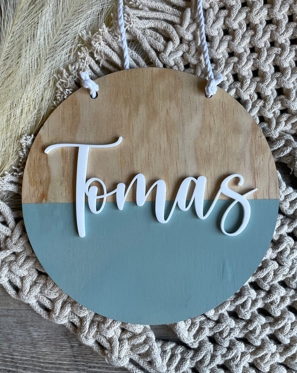 Hanging Layered Name Sign