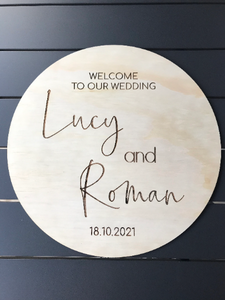 Welcome to our Wedding Sign